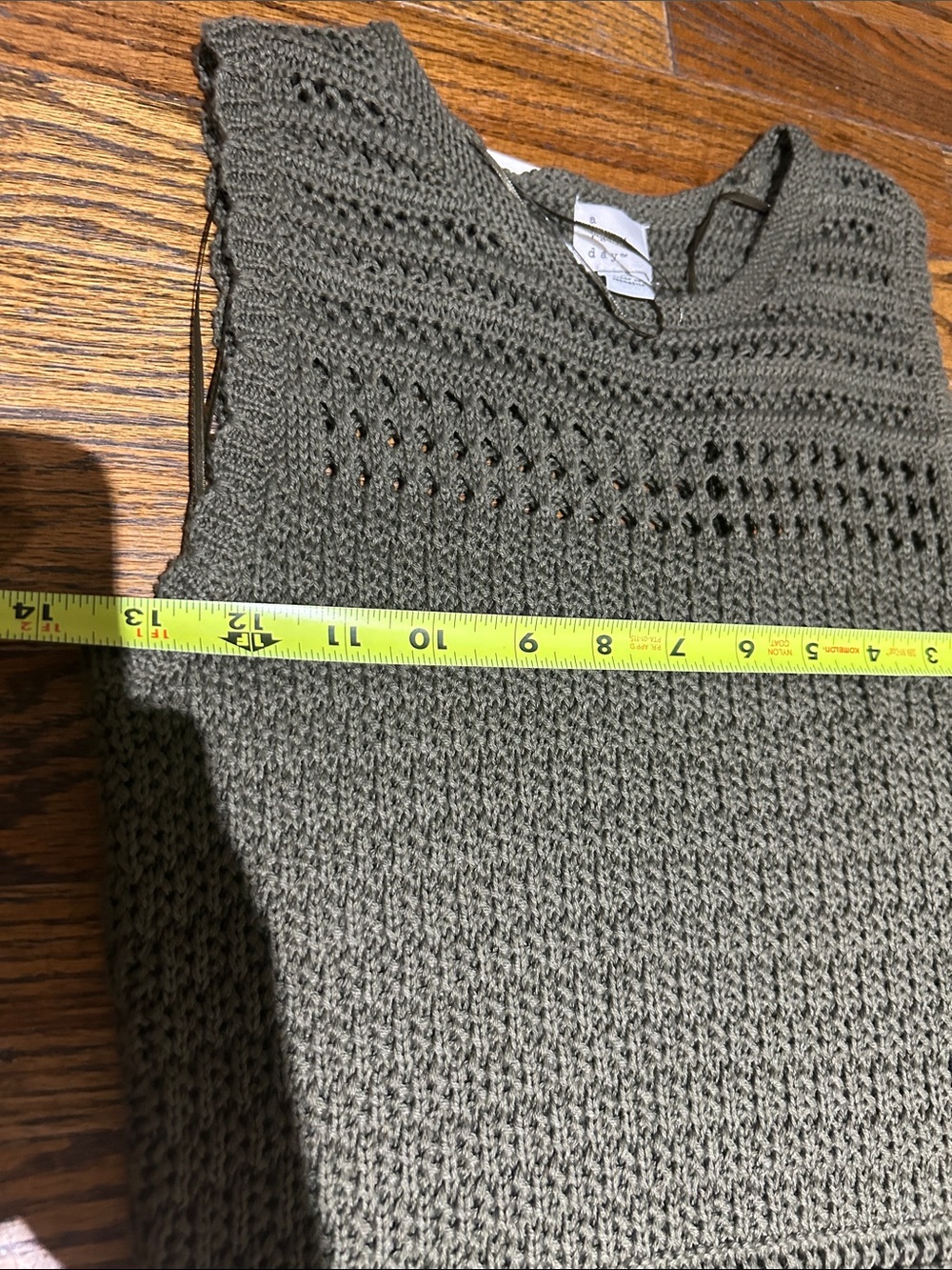 Olive Green Crochet Tiered Ruffle Maxi Dress - Picture 5 of 7